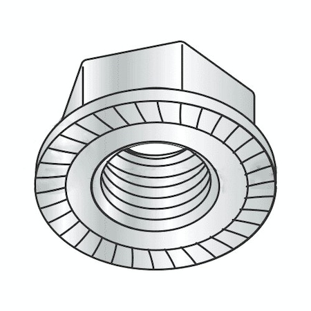Newport Fasteners Serrated Lock Nut, M16-2.00, Steel, Class 8, Zinc Plated, 300 PK 238755-BR-300